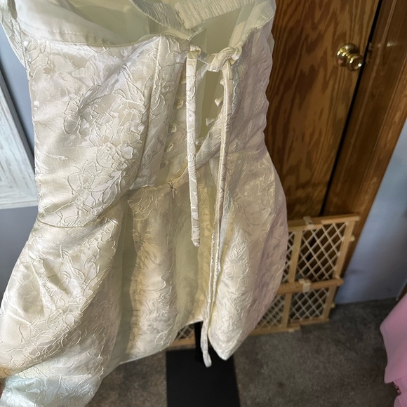 Elegant Floral Embossed Dress - Picture 3 of 5